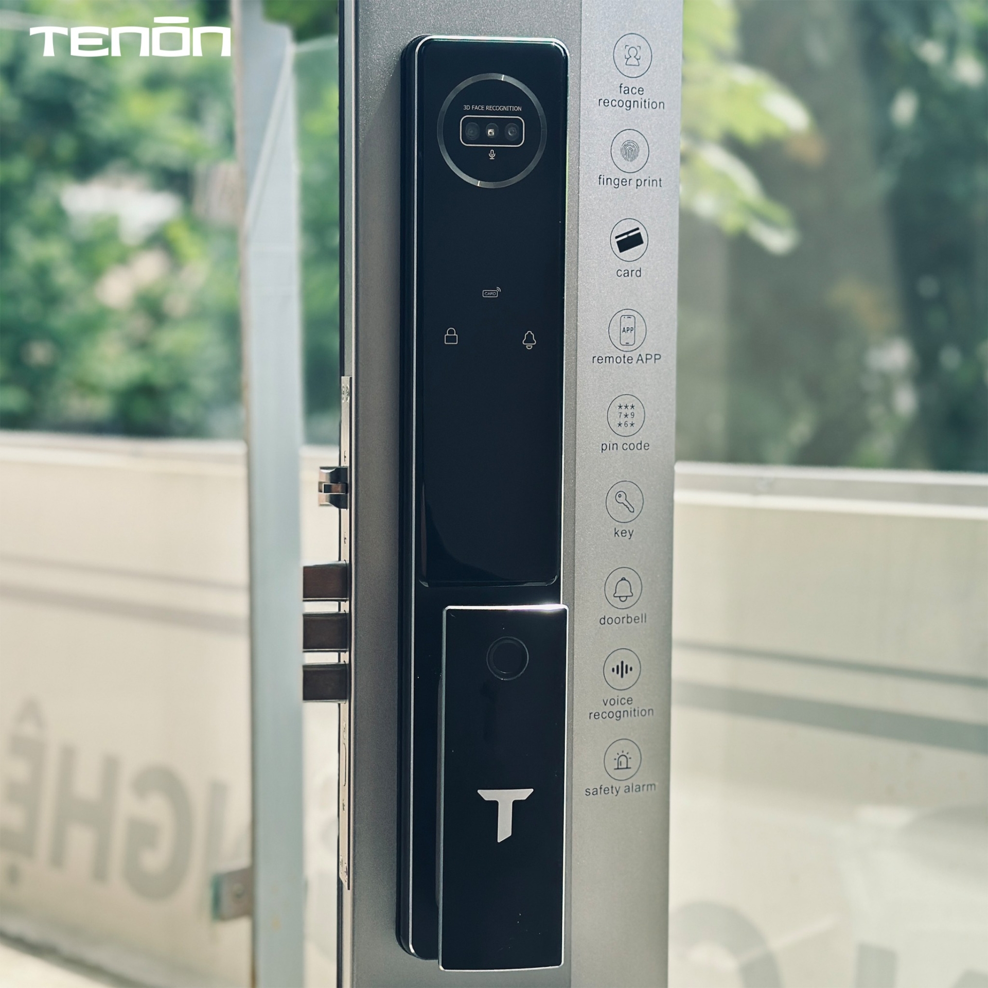 FaceID- Khóa Vân tay- Khóa Khuôn Mặt- Khóa Thông Minh- Chuông hình Tenon A10- 1